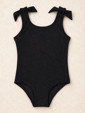 3/$30 H&M Girls Black Bathing Suit with Tie Straps / Solid Black swim suit